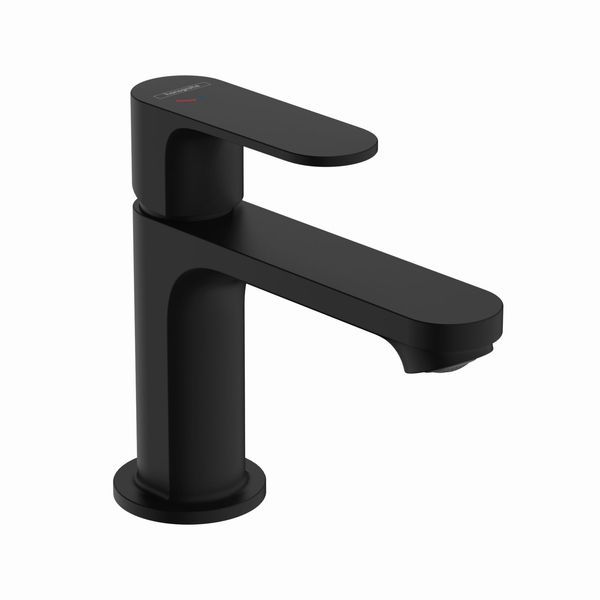 Змішувач для раковини 80 CoolStart EcoSmart+ Hansgrohe Rebris S (колір - чорний матовий), з донним клапаном 72586670 72586670 &mdash; фото в Esantehnika