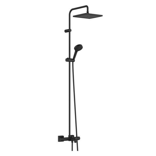 Душевая система с термостатом Hansgrohe Vernis Blend Showerpipe 240 (цвет - чёрный матовый) 26900670 26900670 &mdash; фото в Esantehnika