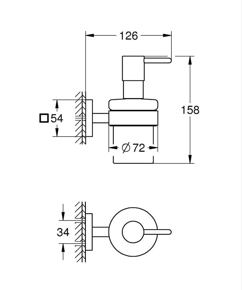 Дозатор жидкого мыла Grohe QuickFix Start Cube Black 410982430 410982430 &mdash; фото в Esantehnika
