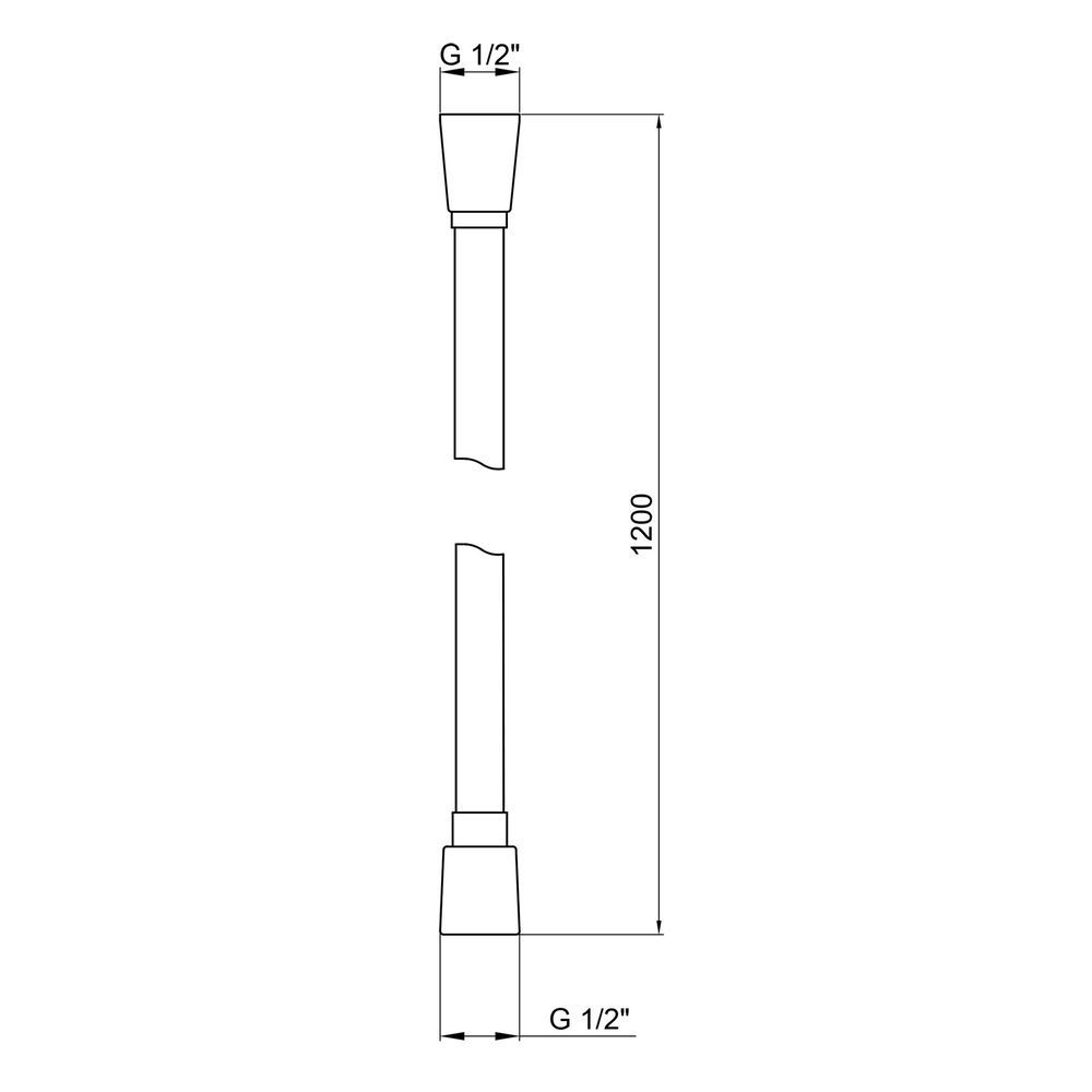 Шланг для душу Qtap Hadice PVC120B 1,2 м QTHADPVC120B &mdash; фото в Esantehnika