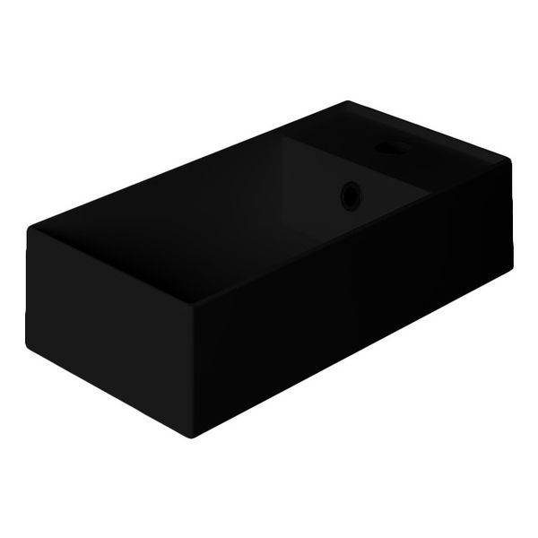 Маленькая (мини) раковина Simas Agile 50 х 27 см, Nero Matt AG50 AG50 NM &mdash; фото в Esantehnika
