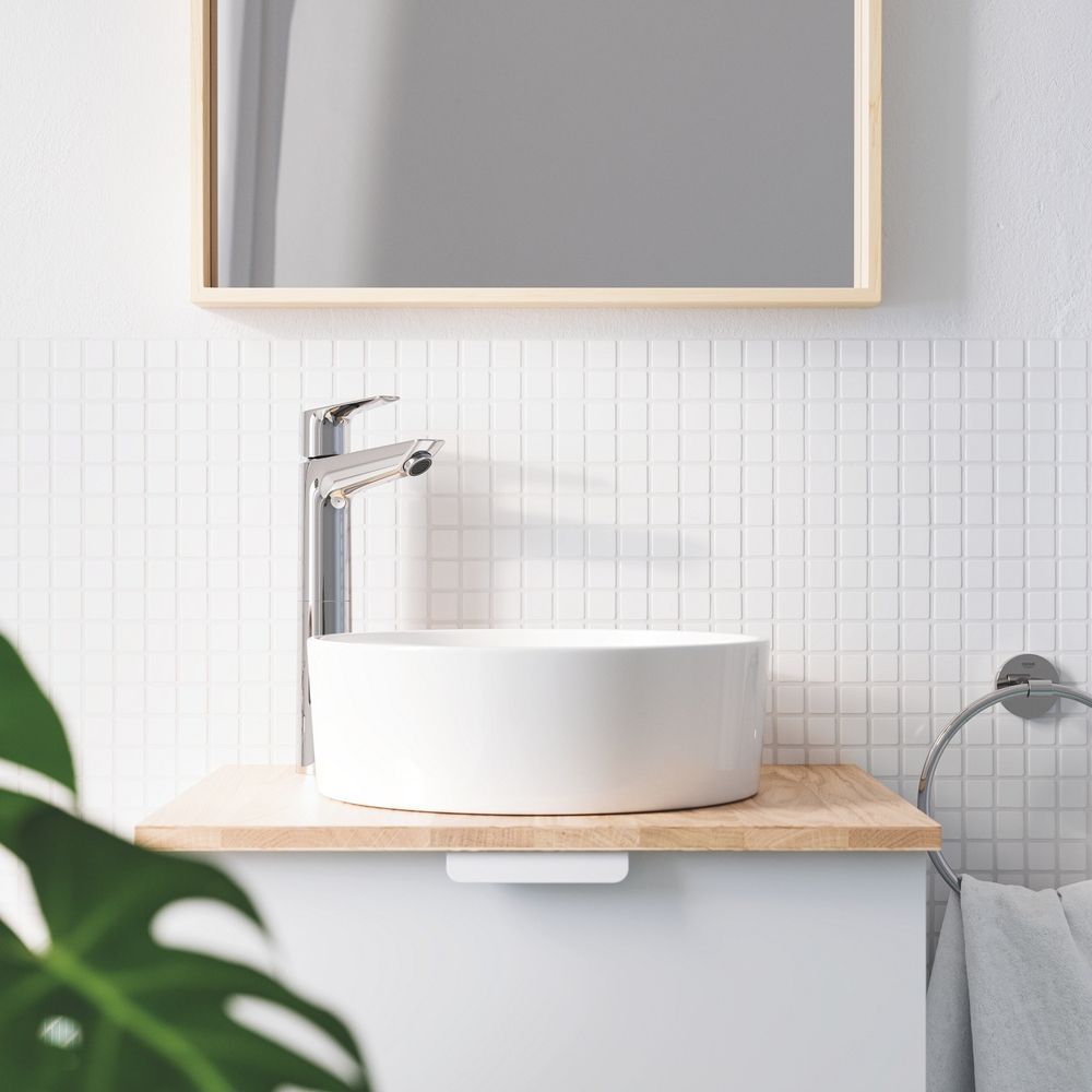 Смеситель для раковины XL-размера Grohe QuickFix Start Edge (цвет - хром) 23777001 23777001 &mdash; фото в Esantehnika