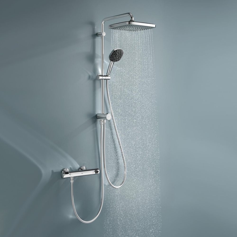 Набір GROHE QuickFix Flex Vitalio Comfort Cube зі змішувачем для ванни Dice, хром/чорний (UA203170101) UA203170101 &mdash; фото в Esantehnika
