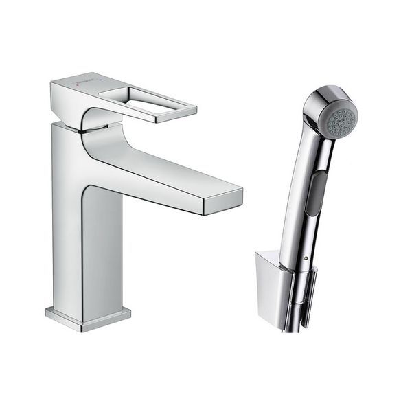 Змішувач для раковини з гігієнічним душем Hansgrohe Metropol (колір - хром) 74522000 74522000 &mdash; фото в Esantehnika