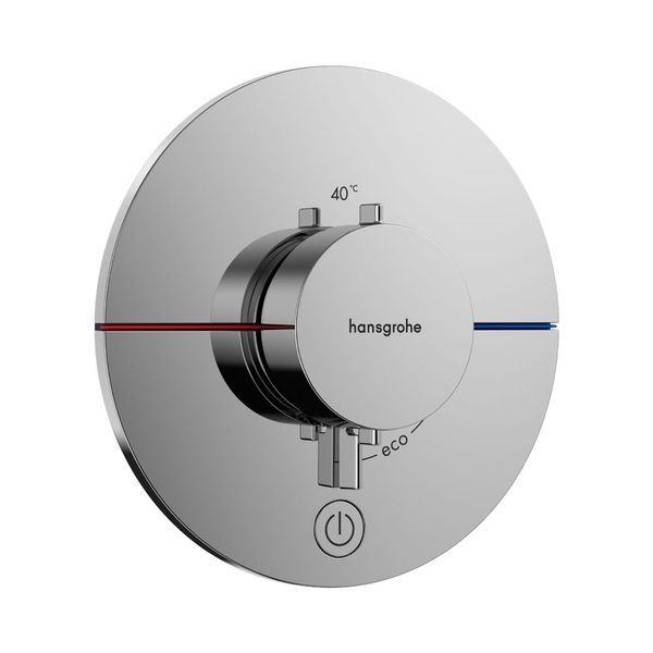 Термостат скрытого монтажа на 1 потребитель и дополнительный выход Hansgrohe ShowerSelect Comfort S (цвет - хром) 15562000 15562000 &mdash; фото в Esantehnika