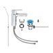 Комплект змішувачів для ванної кімнати Grohe QuickFix Get (колір - хром) UA202701MQ UA202701MQ &mdash; фото в Esantehnika