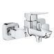 Набір GROHE QuickFix Flex Vitalio Comfort Cube зі змішувачем для ванни Dice, хром/чорний (UA203170101) UA203170101 &mdash; фото в Esantehnika