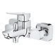 Набір GROHE QuickFix Flex Vitalio Comfort Cube зі змішувачем для ванни Dice, хром/чорний (UA203170101) UA203170101 &mdash; фото в Esantehnika