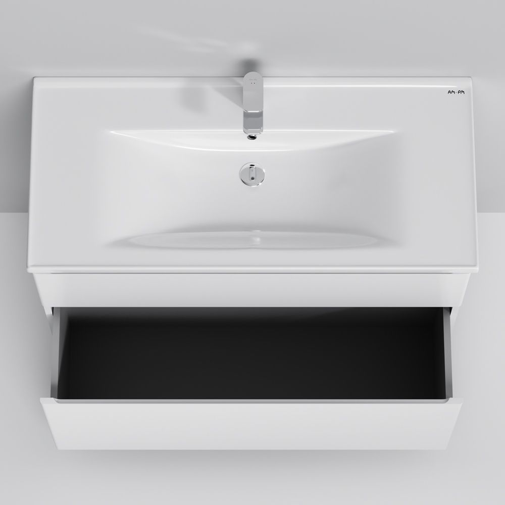 Комплект мебели тумба с умывальником AM.PM X-Joy 100 х 45 х h85 см, белый глянец M85-FSX1002-WC1002WG38 M85-FSX1002-WC1002WG38 &mdash; фото в Esantehnika