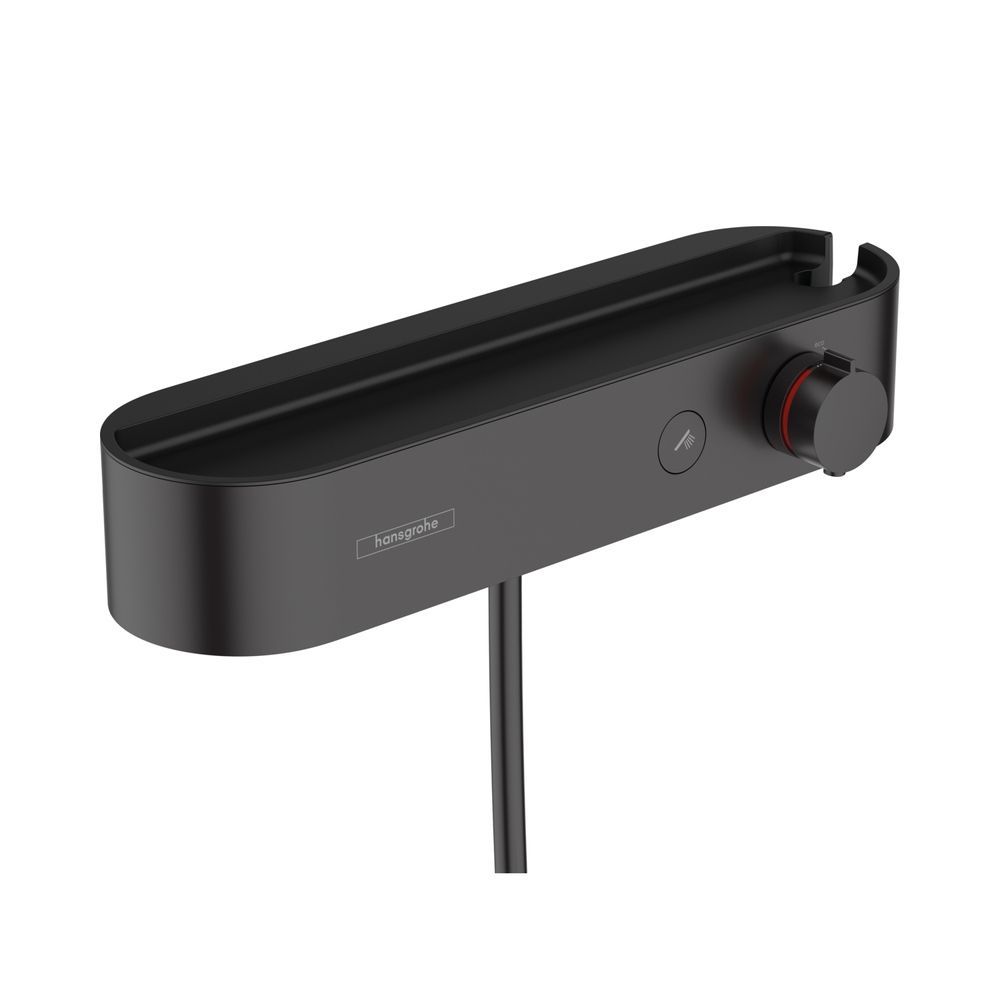 Термостат с душевым набором Hansgrohe WallStoris ShowerTablet Select 400 чёрный матовый (24250670) 24250670 &mdash; фото в Esantehnika