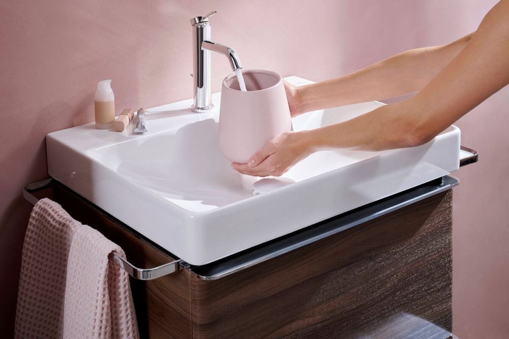 Змішувач для раковини 110 Hansgrohe Tecturis S (колір - хром), з донним клапаном 73310000 73310000 &mdash; фото в Esantehnika