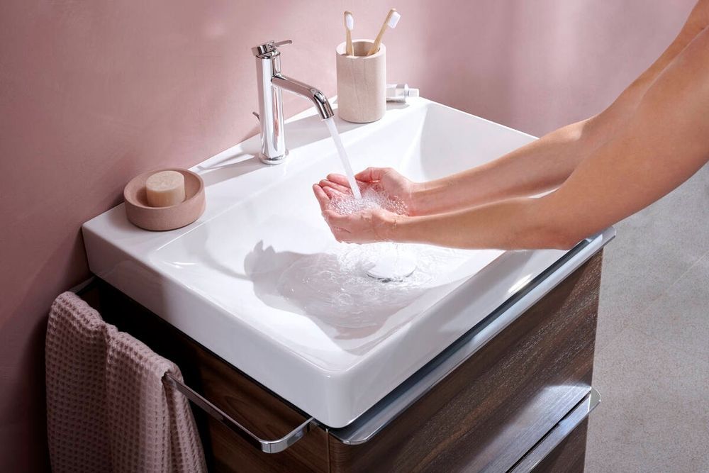 Змішувач для раковини 110 Hansgrohe Tecturis S (колір - хром), з донним клапаном 73310000 73310000 &mdash; фото в Esantehnika