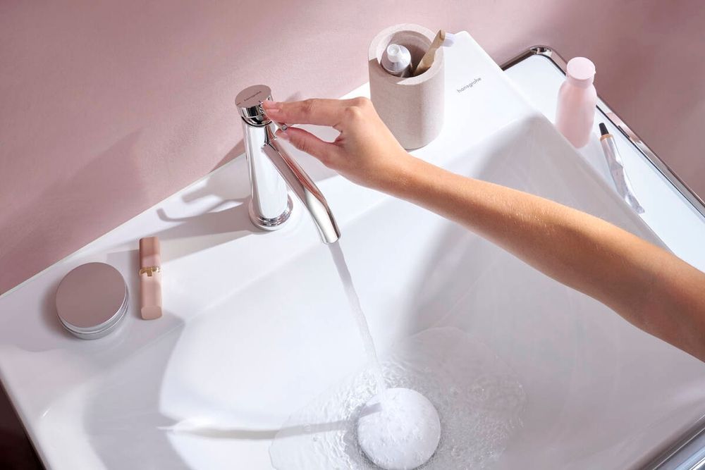 Змішувач для раковини 110 Hansgrohe Tecturis S (колір - хром), з донним клапаном 73310000 73310000 &mdash; фото в Esantehnika