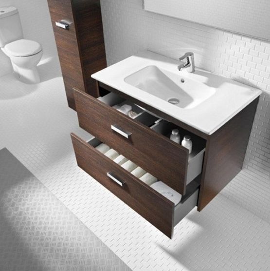 Тумба з умивальником 60 см Roca Victoria Basic, кедр A855854423 A855854423 &mdash; фото в Esantehnika