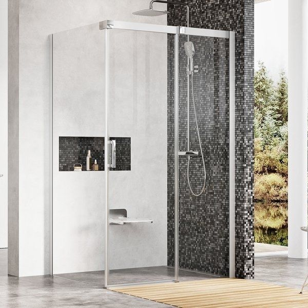 Душевая кабина RAVAK Matrix MSDPS-100/80 R прямоугольная, правая 1000x800 мм h1950, профиль сатин, стекло TRANSPARENT 0WPA4U00Z1 0WPA4U00Z1 &mdash; фото в Esantehnika