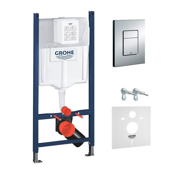 Система інсталяції для унітазу Grohe Rapid SL3 з клавішею змиву Grohe Skate Cosmopolitan, хром (3884000G+38732000) 3884000G+38732000 &mdash; фото в Esantehnika