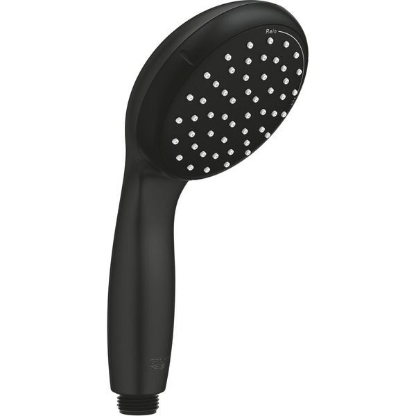 Ручной душ, 2 режима струи Grohe QuickFix Vitalio Start 100 Black чёрный матовый (279462430) 279462430 &mdash; фото в Esantehnika