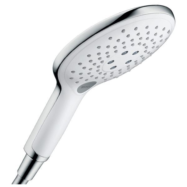 Лейка для душа Hansgrohe Raindance Select S 150 (цвет - хром/белый), 3 вида струи 28587400 28587400 &mdash; фото в Esantehnika