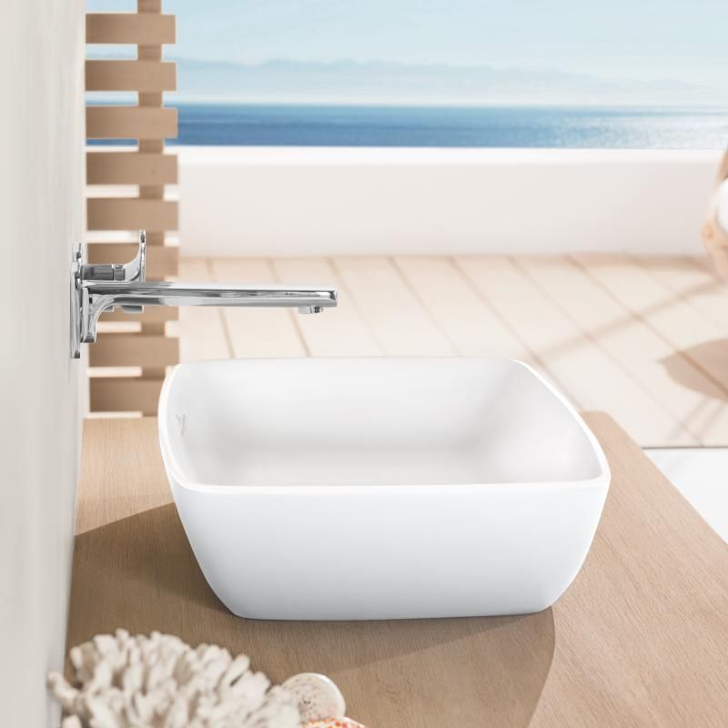Раковина накладная на столешницу Villeroy & Boch Artis 41 х 41 х h15 см, white alpin 41784101 41784101 &mdash; фото в Esantehnika