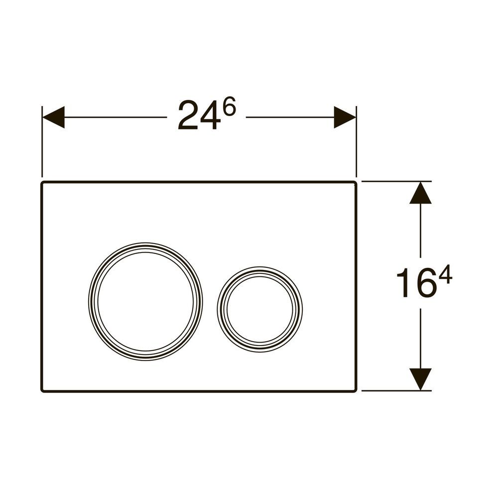 Змивна клавіша для індивідуальної вставки, подвійний змив Geberit Sigma 21 (корпус та декор. кільця хром) 115.884.00.1 115.884.00.1 &mdash; фото в Esantehnika