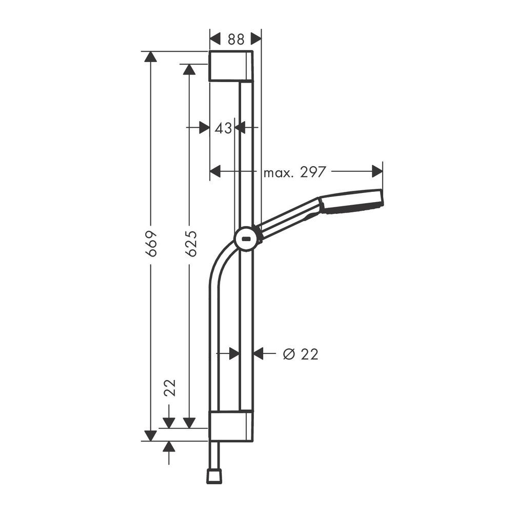 Душевой гарнитур Hansgrohe Pulsify EcoSmart 9 л/мин (цвет - чёрный матовый), 3 вида струи Relaxation 24161670 24161670 &mdash; фото в Esantehnika