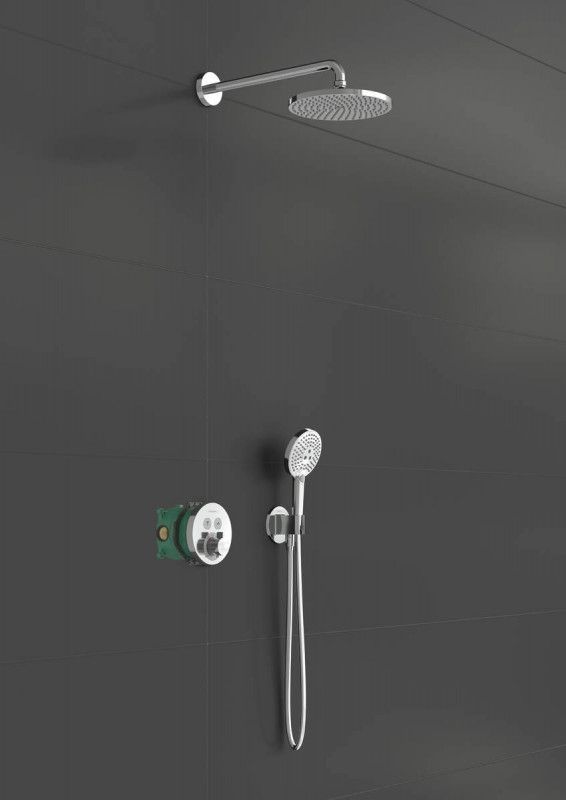 Душевая система скрытого монтажа Hansgrohe Raindance S 240 с термостатом PowderRain, хром (27951000) 27951000 &mdash; фото в Esantehnika