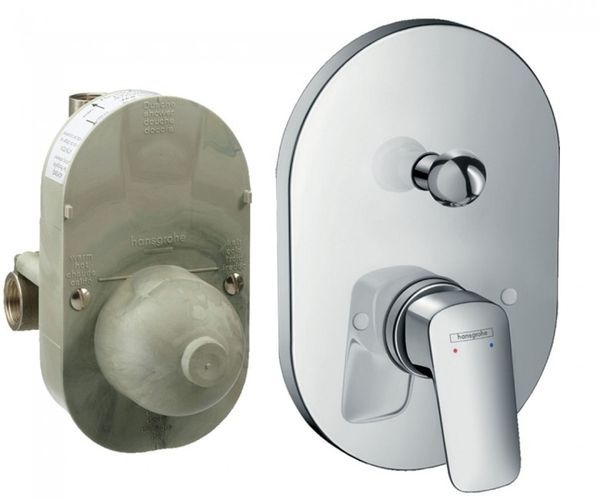 Смеситель для ванны Hansgrohe Logis, хром (71409000) 71409000 &mdash; фото в Esantehnika