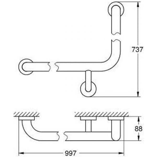 Поручень для ванны Grohe Essentials 40797001 40797001 &mdash; фото в Esantehnika
