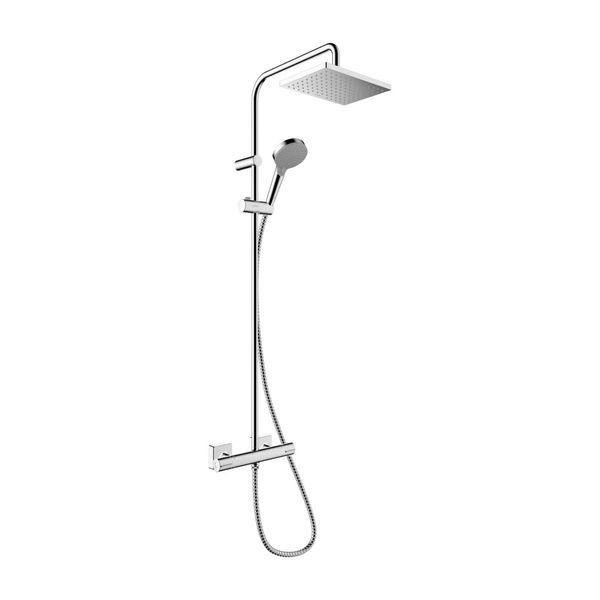 Душевая система с термостатом Hansgrohe Vernis Shape EcoSmart Green (цвет - хром) 26319000 26319000 &mdash; фото в Esantehnika