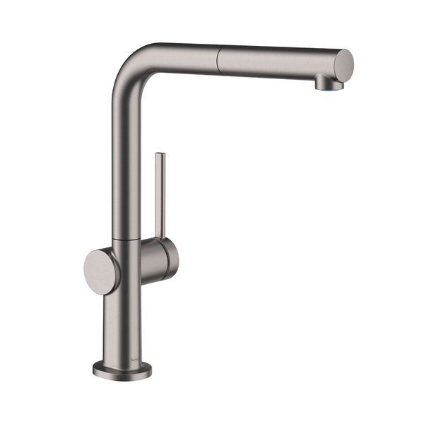 Кухонний змішувач 270, з витяжним зливом, 1jet, sBox Hansgrohe Talis M54 (колір - чорний шліфований хром) 72809340 72809340 &mdash; фото в Esantehnika