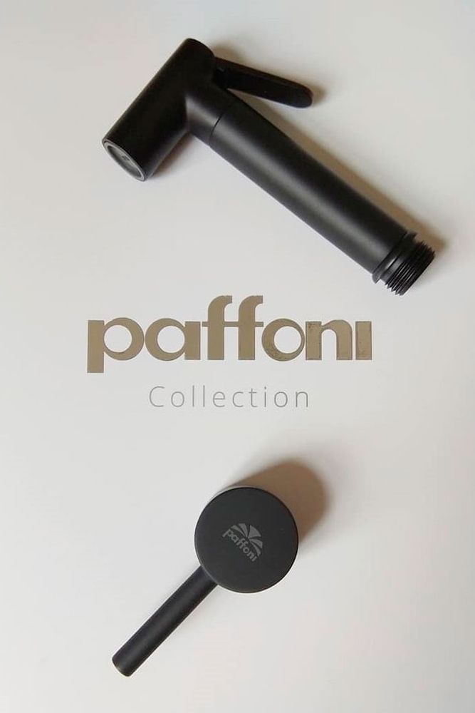 Гігієнічний душ прихованого монтажу Paffoni Tweet Round Mix із змішувачем та шлангом (колір - чорний матовий) ZDUP 110 NO ZDUP110NO &mdash; фото в Esantehnika