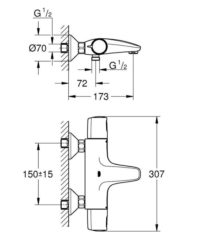 Термостат для ванни Grohe QuickFix Precision Trend 1022162432 1022162432 &mdash; фото в Esantehnika