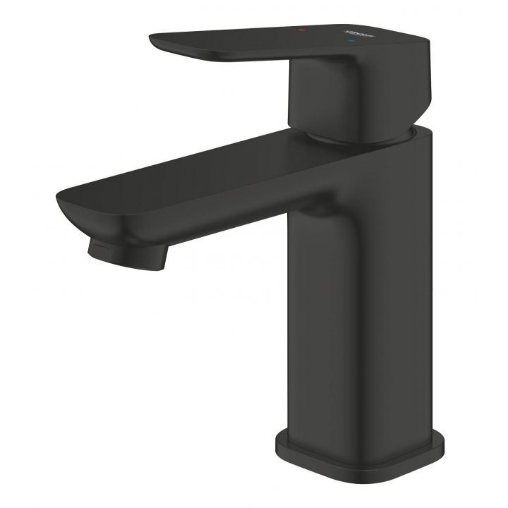 Смеситель для раковины S-размера Grohe Cubeo чёрный матовый (1016992430) 1016992430 &mdash; фото в Esantehnika