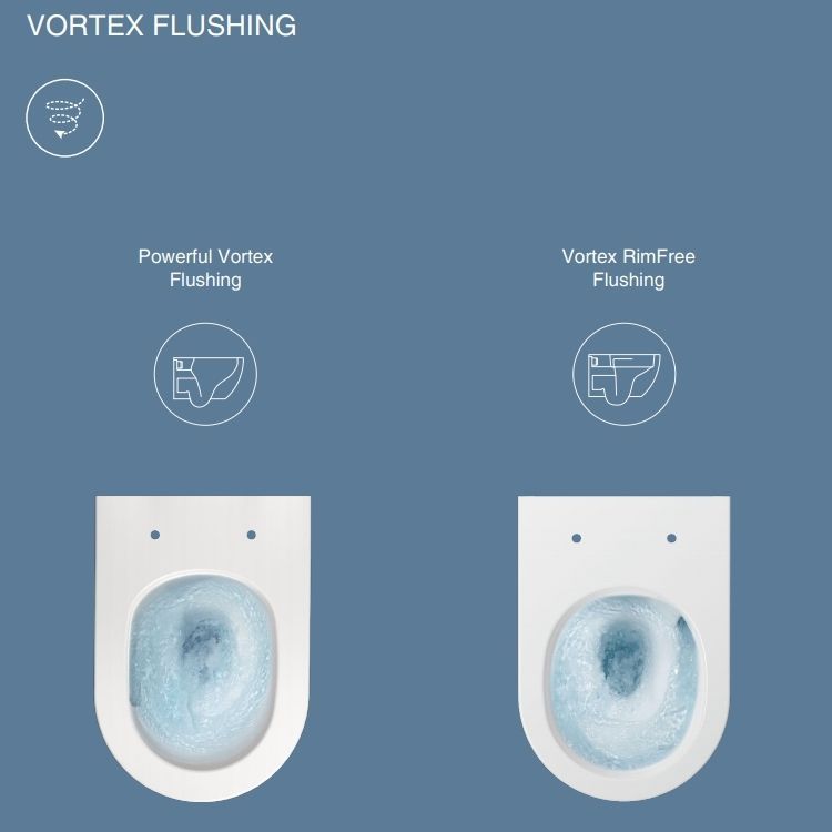 Унитаз подвесной Waterway ROCK Vortex Rimless с тонкой крышкой Soft Closing, черный матовый (10822BVP-MB) 10822BVP-MB &mdash; фото в Esantehnika