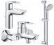 Набір змішувачів для ванни 3 в 1 Grohe Bauloop New M-Size UA123215M0 (23762001+23603001+27598001) UA123215M0 &mdash; фото в Esantehnika