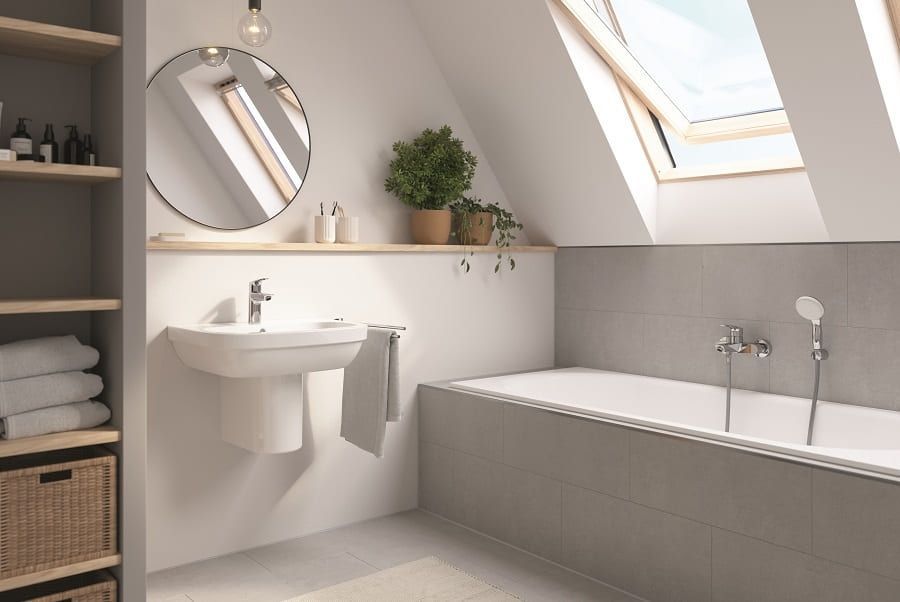 Комплект змішувачів для ванної Grohe Eurosmart 3в1, без донного клапана, хром (UA123246M3) UA123246M3 &mdash; фото в Esantehnika