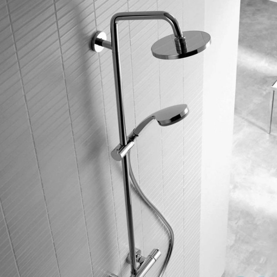 Душевая панель Hansgrohe Croma Air 220 1jet Showerpipe EcoSmart с термостатом, хром (27188000) 27188000 &mdash; фото в Esantehnika