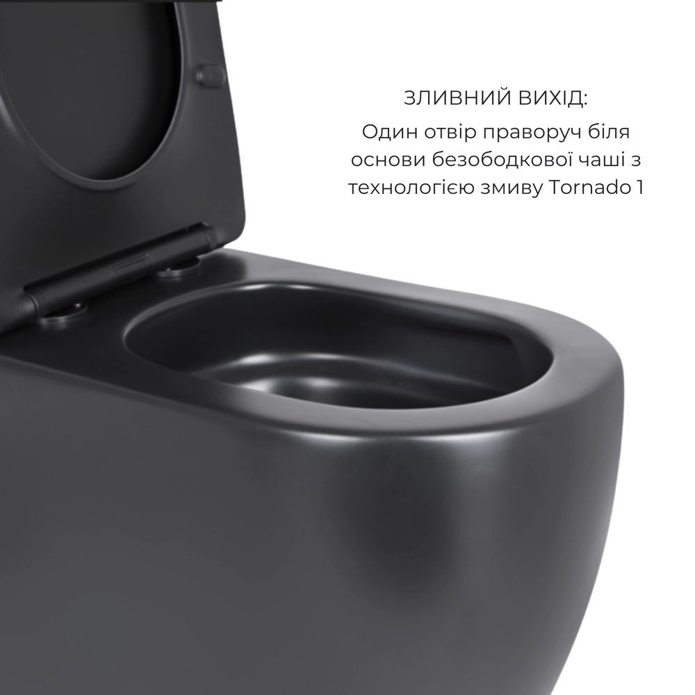 Унитаз напольный Robin Ultra Quiet QT13226083AMB 660x360x855 Black с Биде напольное Robin QT13442141CMB 565x360x405 Black QT13226083AMB47928 &mdash; фото в Esantehnika