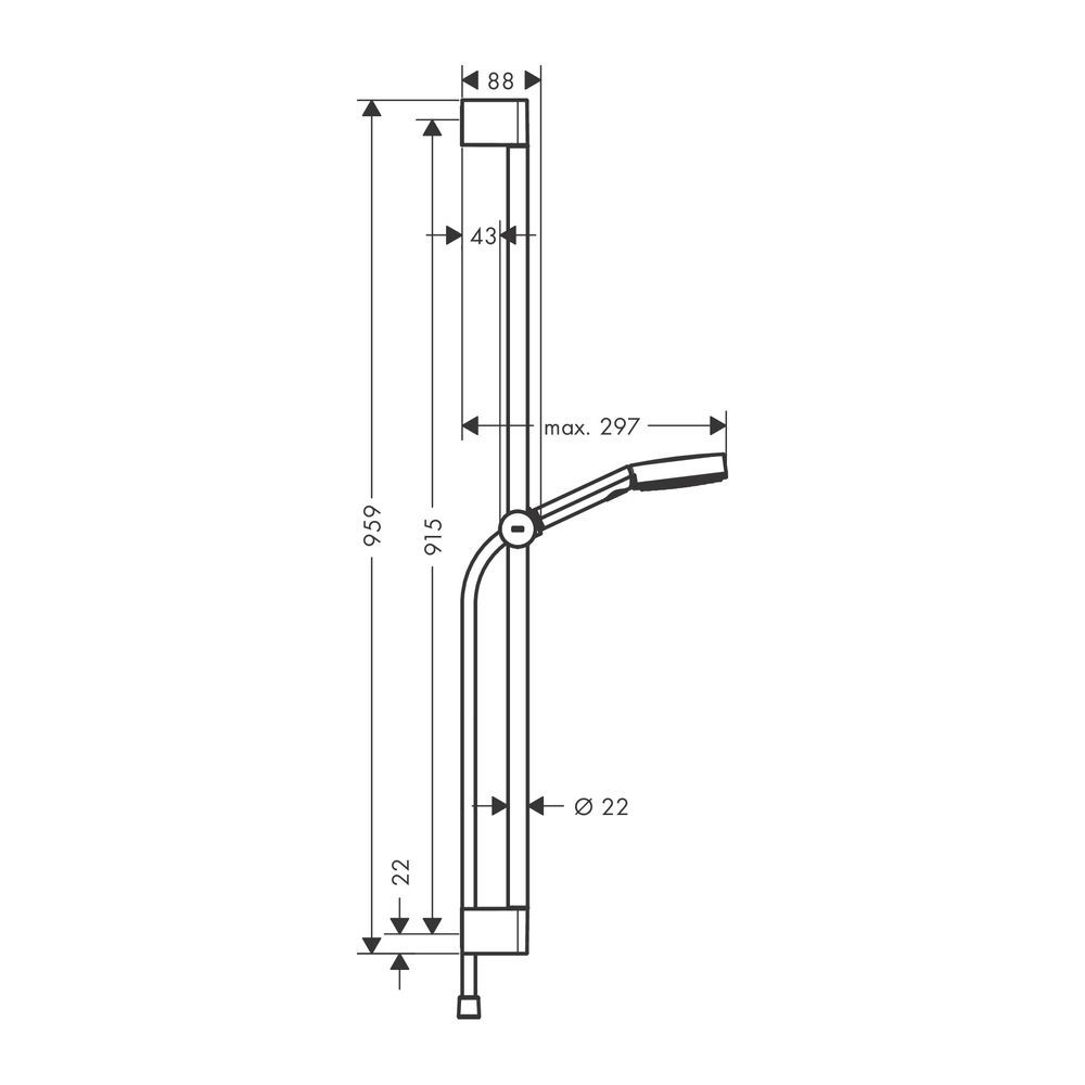 Душевой гарнитур Hansgrohe Pulsify EcoSmart 9 л/мин (цвет - чёрный матовый), 3 вида струи Relaxation 24171670 24171670 &mdash; фото в Esantehnika