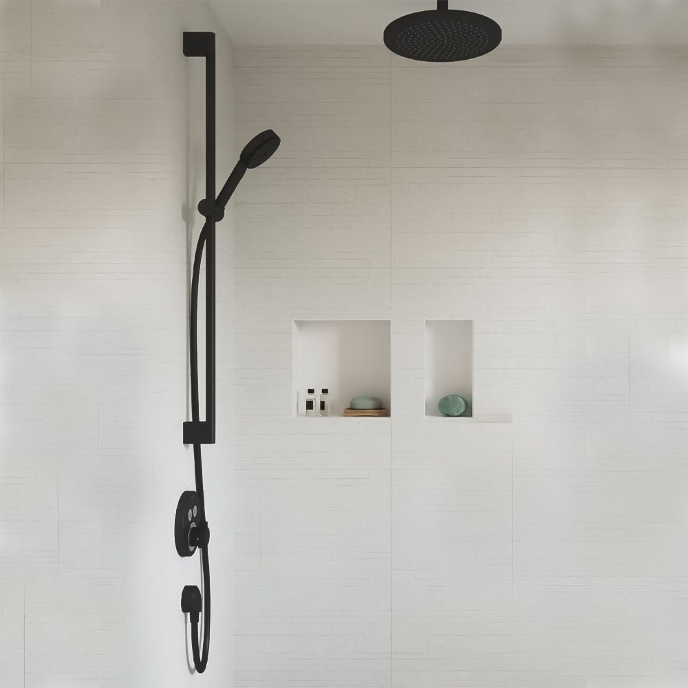 Душовий набір Hansgrohe Pulsify Select Relaxation 105 3jet 90 см, чорний матовий (24170670) 24170670 &mdash; фото в Esantehnika