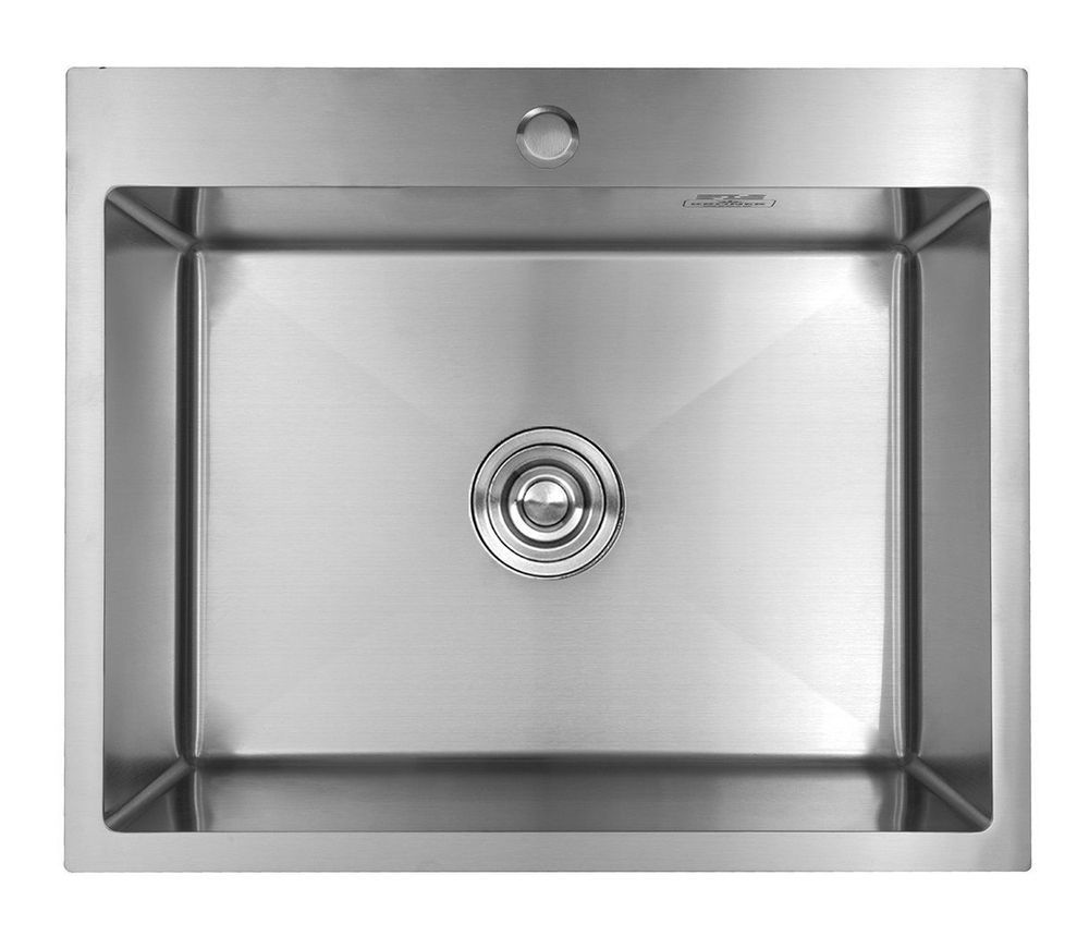 Мийка кухонна Kroner KRP Geb&uuml;rstet-6050HM + Змішувач для кухні Grohe QuickFix Start хром 30469000 CV027237+30469000 &mdash; фото в Esantehnika