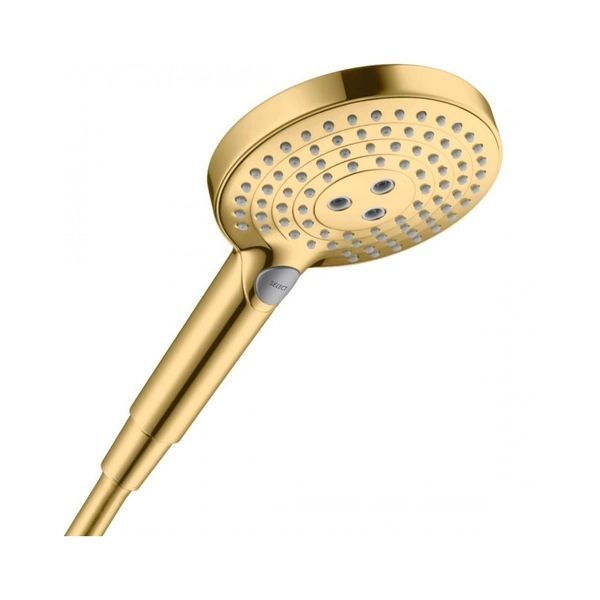 Лейка для душа Hansgrohe Raindance Select S EcoSmart 120 (цвет - полированное золото), 3 вида струи 26531990 26531990 &mdash; фото в Esantehnika
