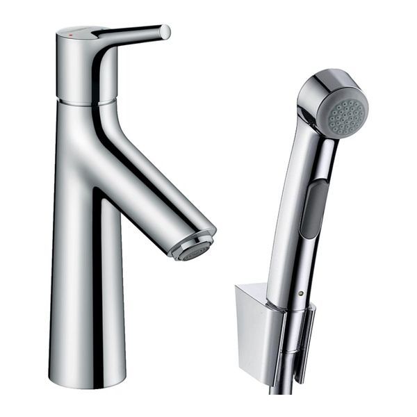 Змішувач для умивальника Hansgrohe Talis Select S зі зливальним клапаном Push-Open і з бідеткою, хром (72290000) 72290000 &mdash; фото в Esantehnika