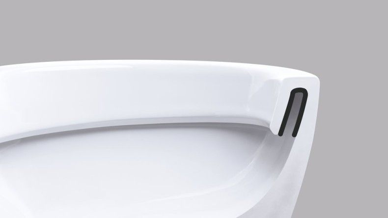 Унітаз підвісний безободковий Geberit Smyle Square, з сидінням Soft Close 500.685.01.1 500.685.01.1 &mdash; фото в Esantehnika