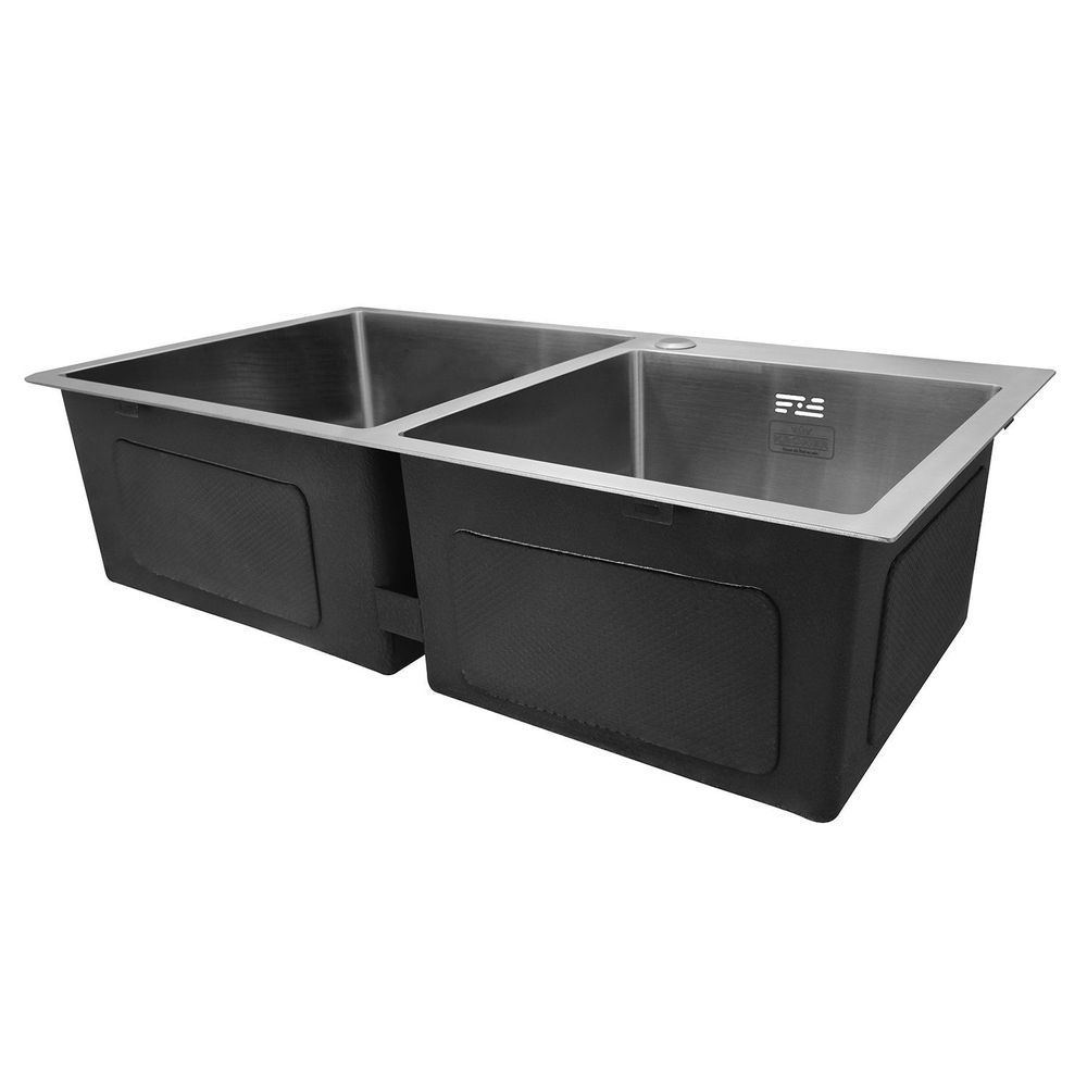 Мийка кухонна Kroner KRP Geb&uuml;rstet-7843ZHM + Змішувач для кухні Grohe QuickFix Start хром 30469000 CV022805+30469000 &mdash; фото в Esantehnika
