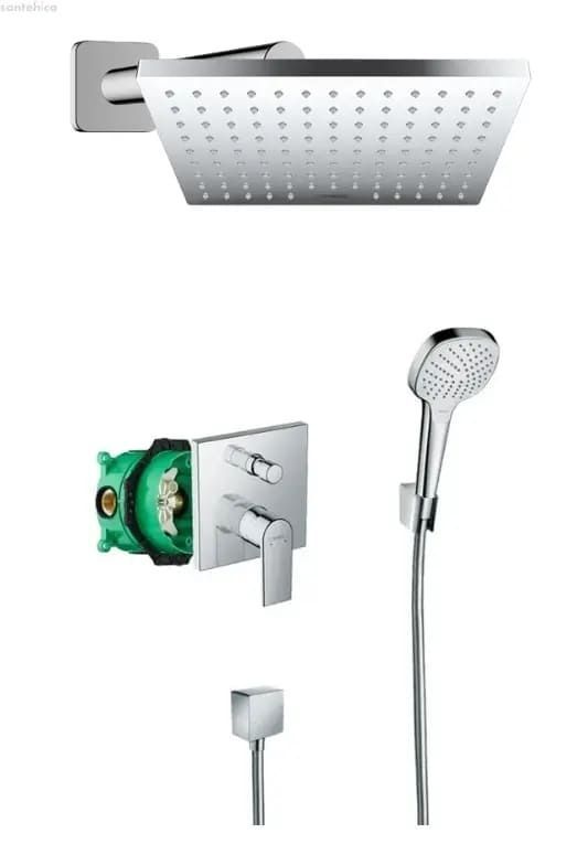 Душевая система скрытого монтажа Hansgrohe Vernis Shape хром 71281000 71281000 &mdash; фото в Esantehnika