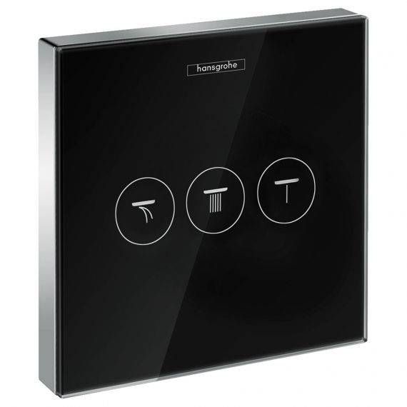 Перемикач для душу вбудований Hansgrohe ShowerSelect glass чорний 15736600 15736600 &mdash; фото в Esantehnika