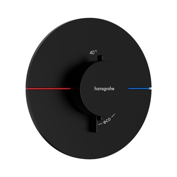Термостат на 1 споживач Hansgrohe ShowerSelect Comfort S (колір - чорний матовий) 15559670 15559670 &mdash; фото в Esantehnika