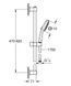 Душевой набор со штангой, 3 режима струи Grohe QuickFix Vitalio Comfort 110 (26096001) 26096001 &mdash; фото в Esantehnika