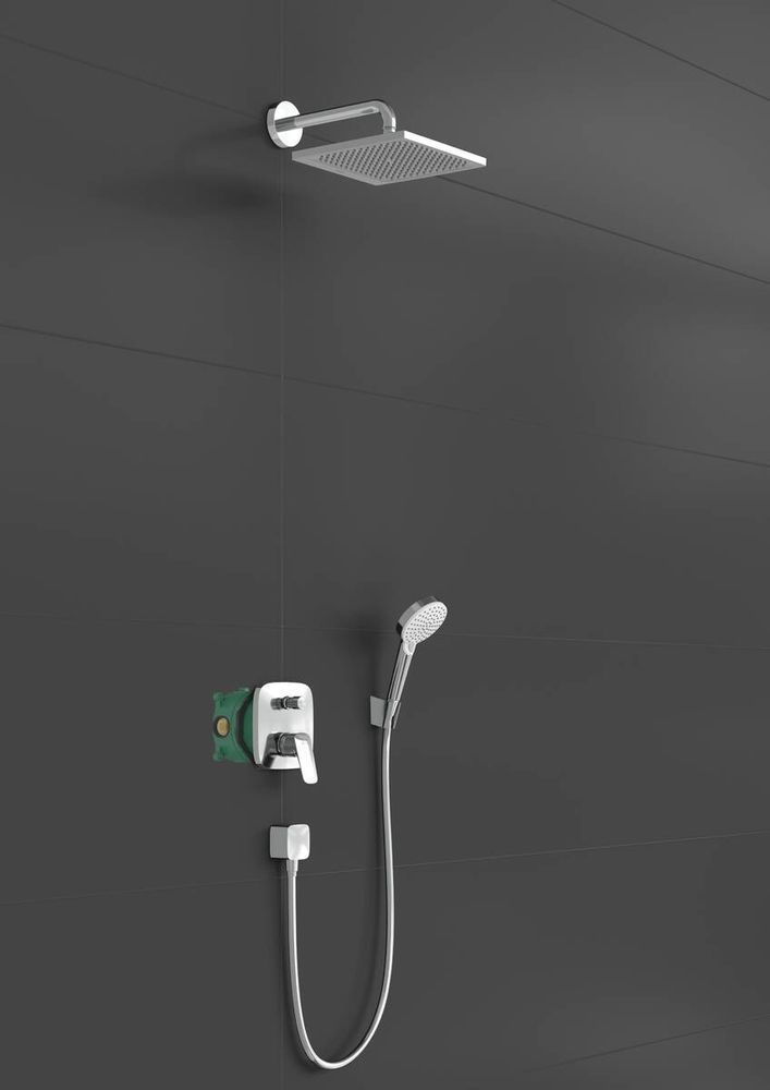 Душевая система скрытого монтажа Hansgrohe Crometta E 240 (цвет - хром) 27957000 27957000 &mdash; фото в Esantehnika